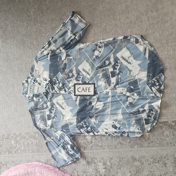 Cafe Hawaiian Shirt - Picture 1 of 6
